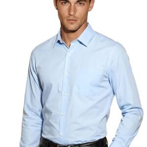 Peter England Men's Everyday Solid Slim Fit Full Sleeve Formal Shirt | Cotton-Rich